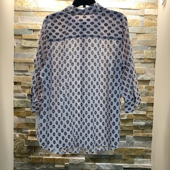 FOXCROFT Ava Ikat Print Shirt In Multi - Picture 5 of 7